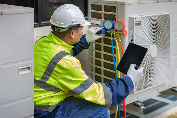 Professional Air Duct Cleaning technician working in Highspire, PA